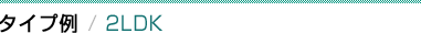 タイプ例(2LDK)